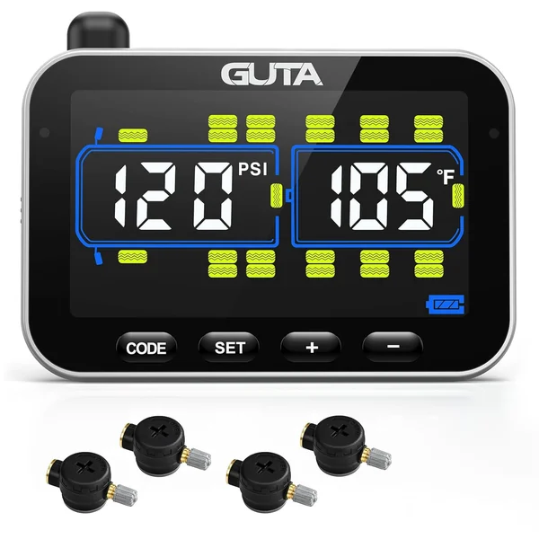 GUTA GT20 TPMS Tire Pressure Monitoring System with GS03 Flow Thru Sensors